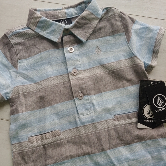 VOLCOM Baby NEW Striped Romper - Picture 2 of 7